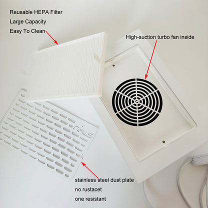 manicure supplies powerful table desktop aspirator dust absorber for nails vacuum cleaner extractor fan machine