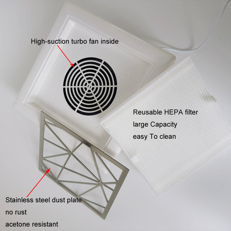 professional nail equipment 404 built-in manicure nail art vacuum cleaner dust extractor machine