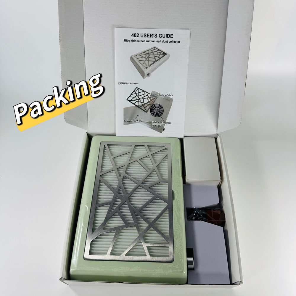 Professional 402 Nail Dust Collector Powerful Suction Salon Vacuum Cleaner Extractor Manicure Fan With HEPA Filter Speed Adjustable