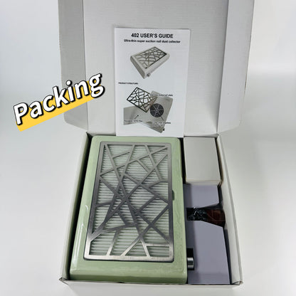 Professional 402 Nail Dust Collector Powerful Suction Salon Vacuum Cleaner Extractor Manicure Fan With HEPA Filter Speed Adjustable